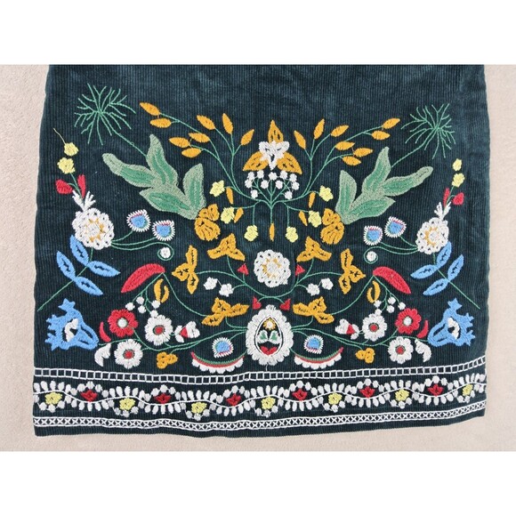 Simplee Apparel Black Mini Skirt with Colorful Embroidery - Picture 2 of 3